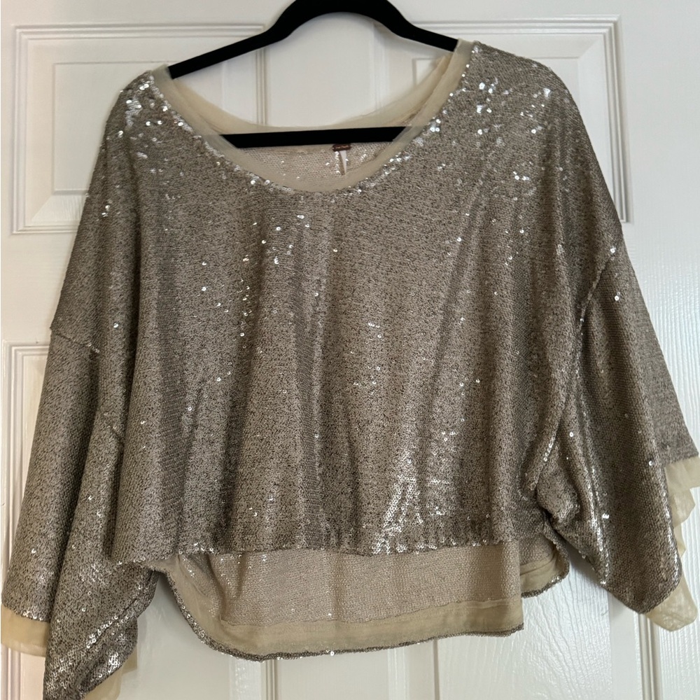Sequins cropped top- wore once! Size small.